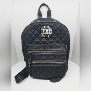 STEVE‎ MADDEN Black Quilted Backpack